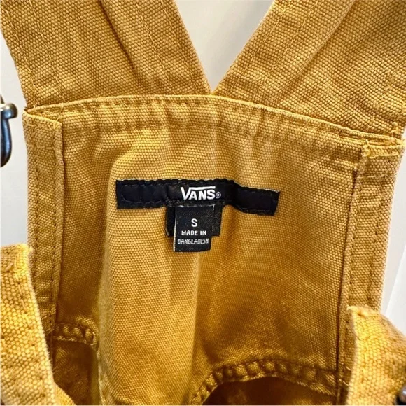 Vans mustard denim overalls Small - Picture 7 of 10